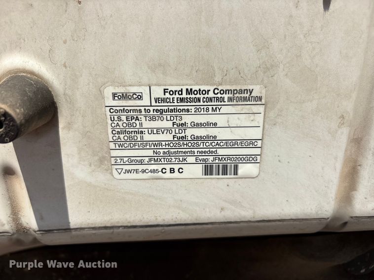 image for item FC2513 2018 Ford F150 Ext. Cab pickup truck