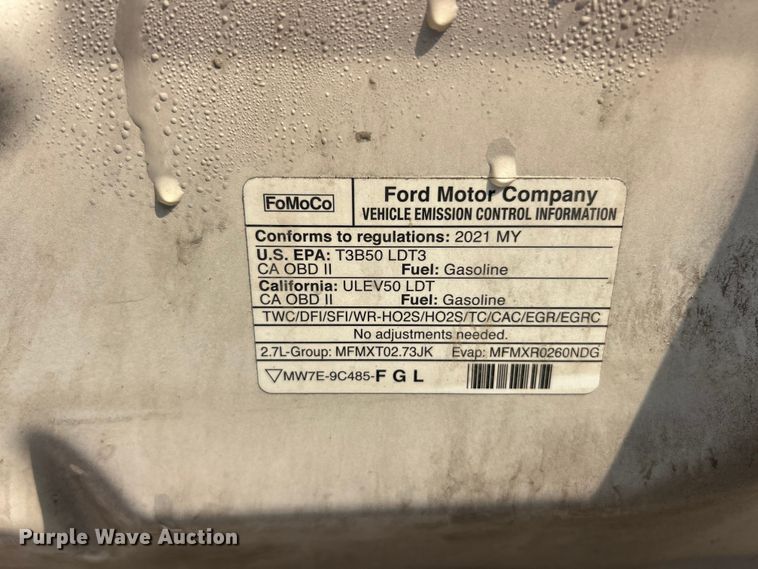 image for item FC2849 2021 Ford F150 XL Ext. Cab pickup truck