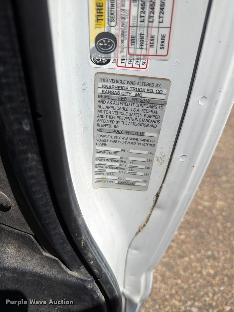 image for item FH6251 2017 GMC Savana G2500 van