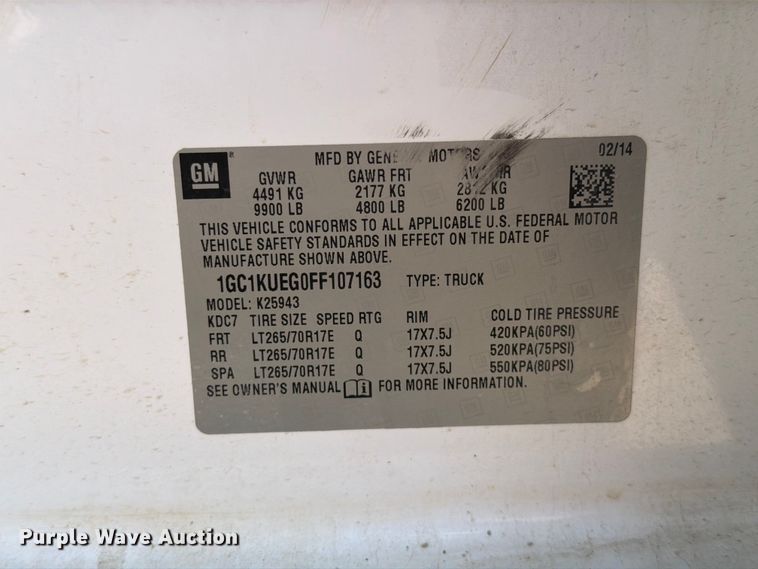 image for item FI0285 2015 Chevrolet Silverado 2500HD Crew Cab pickup truck