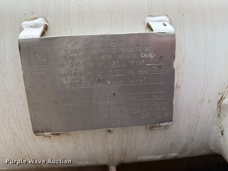 image for item FK3252 Sleegers Engineered Products propane tank 