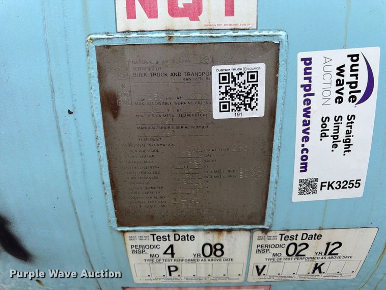 image for item FK3255 1991 Bulk Truck and Transport propane tank