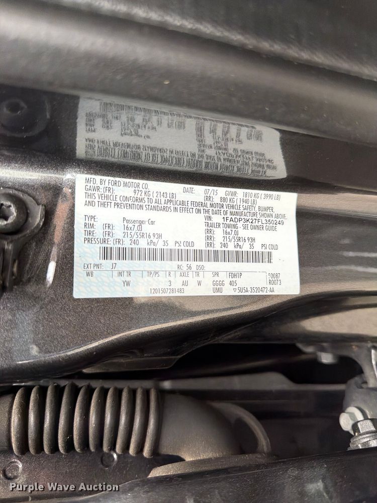 image for item FK4539 2015 Ford Focus 