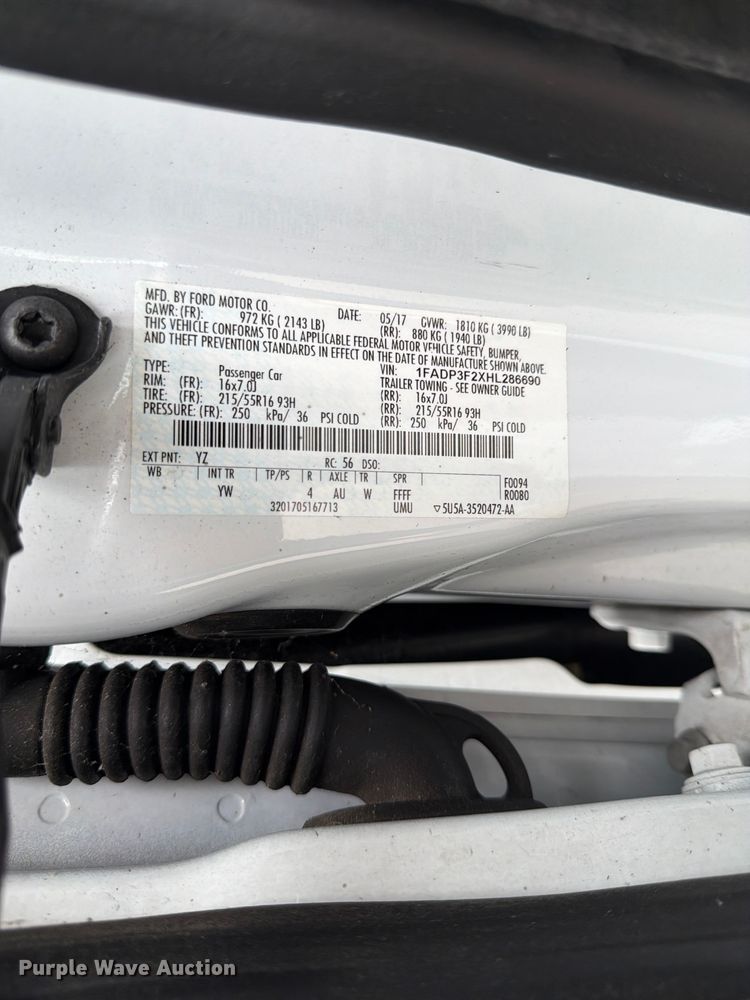 image for item FK4541 2017 Ford Focus 