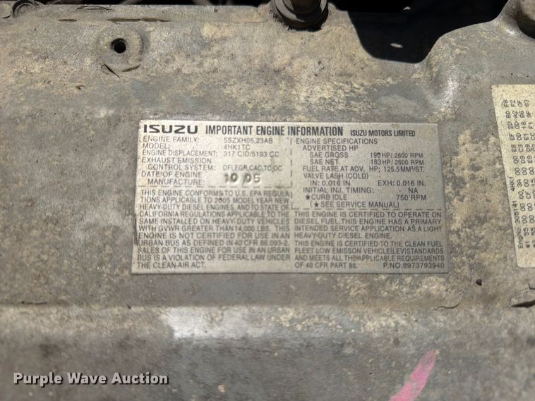 image for item FK4548 2006 Isuzu NPR flatbed truck