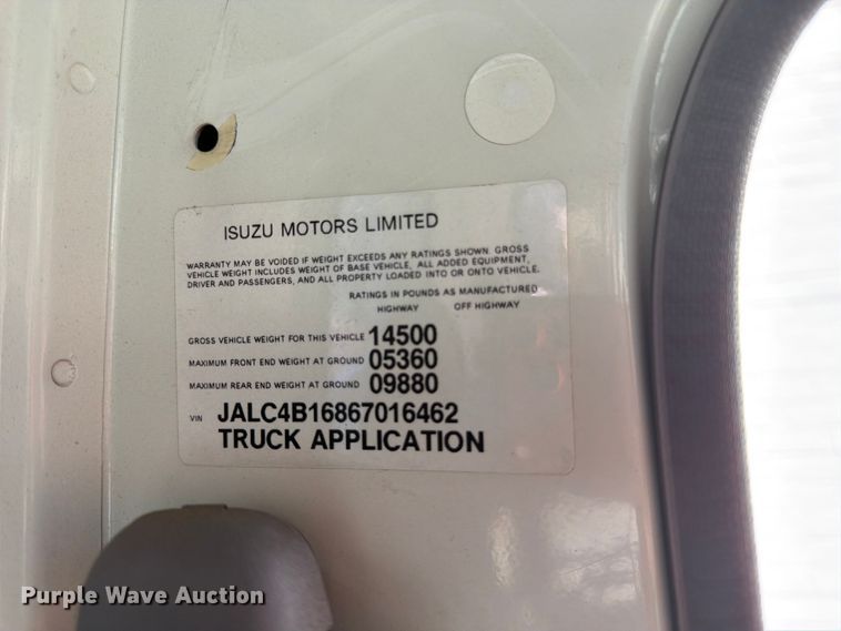 image for item FK4548 2006 Isuzu NPR flatbed truck
