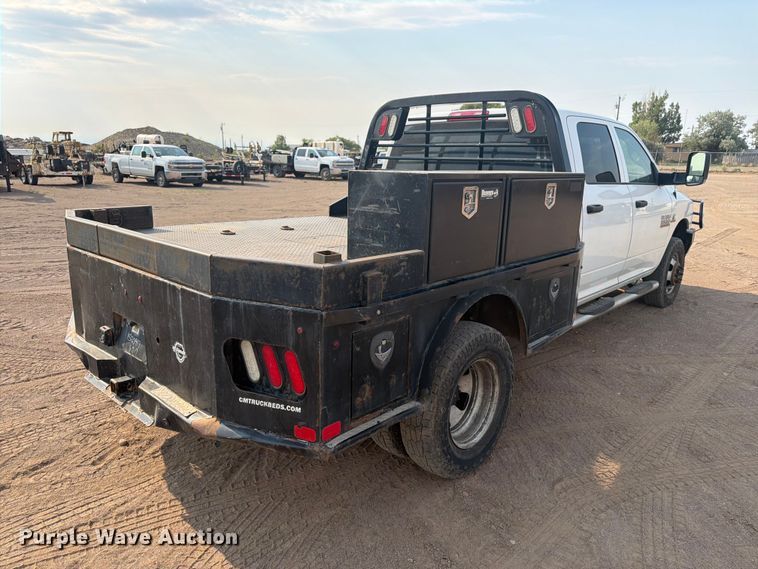 image for item FM7582 2017 RAM 3500 Crew Cab flatbed pickup truck