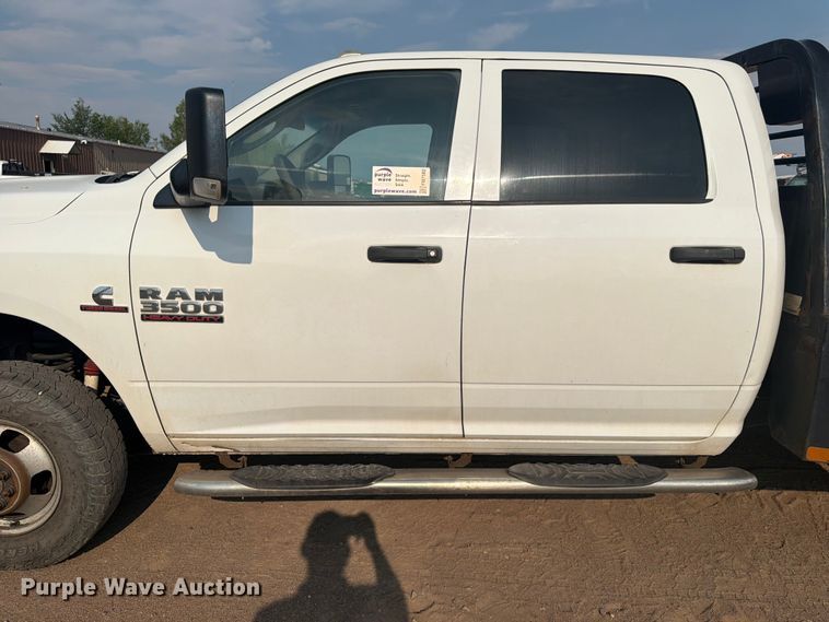 image for item FM7582 2017 RAM 3500 Crew Cab flatbed pickup truck