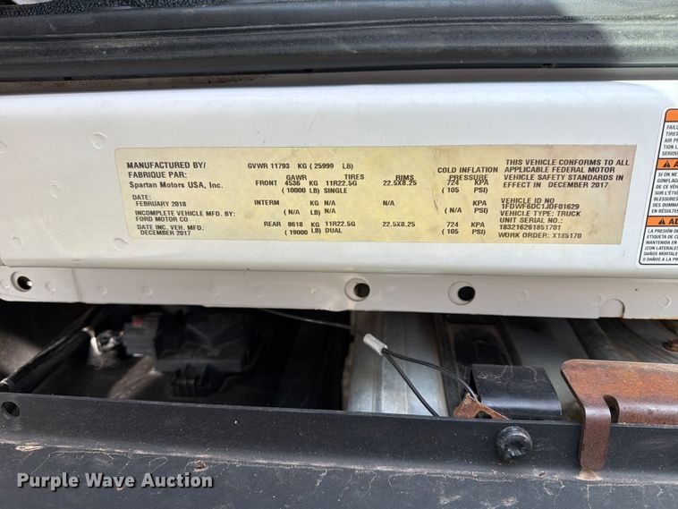 image for item FN2510 2018 Ford F650 Super Duty box truck