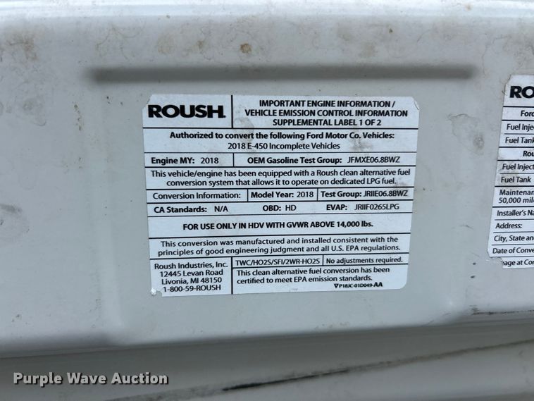 image for item FT6001 2018 Ford E450 Super Duty refrigerated delivery truck