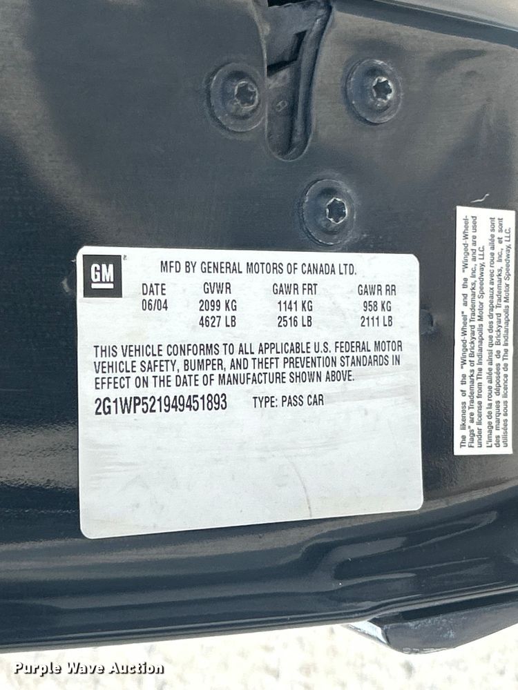 image for item FT6006 2004 Chevrolet Impala SS 