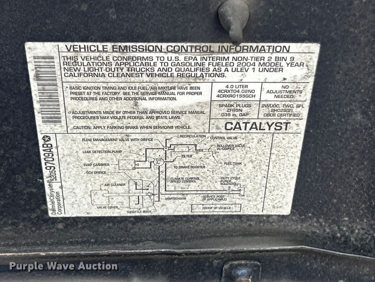 image for item FT6007 2004 Jeep Wrangler SUV