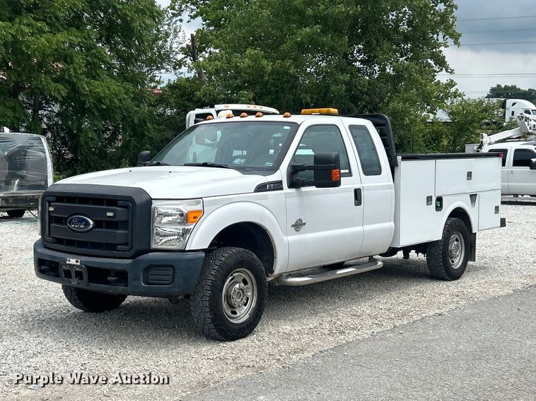 image for item FT6015 2015 Ford F350 Super Duty Ext. Cab utility bed pickup truck