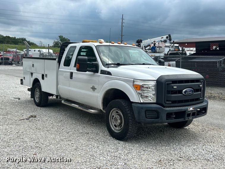 image for item FT6015 2015 Ford F350 Super Duty Ext. Cab utility bed pickup truck