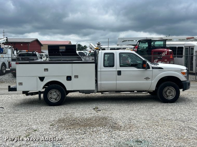 image for item FT6015 2015 Ford F350 Super Duty Ext. Cab utility bed pickup truck