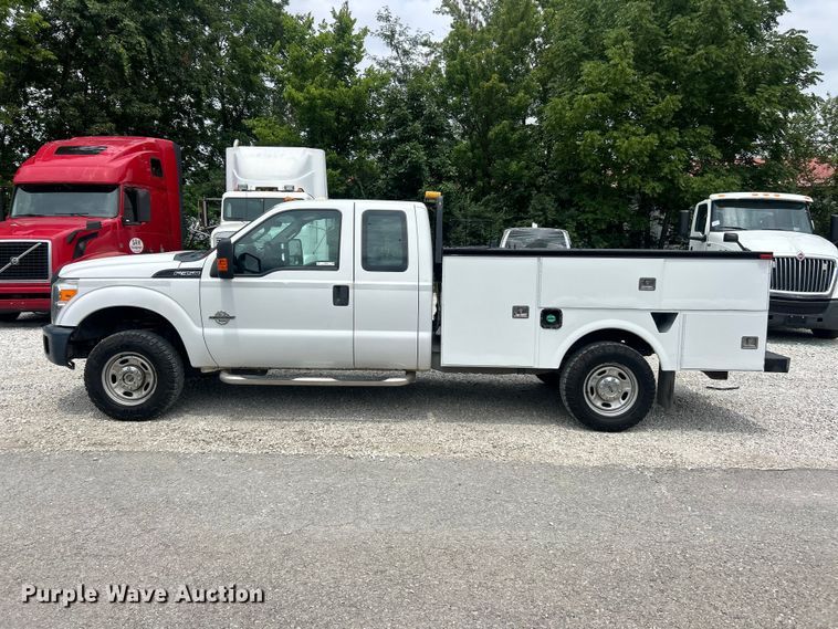image for item FT6015 2015 Ford F350 Super Duty Ext. Cab utility bed pickup truck