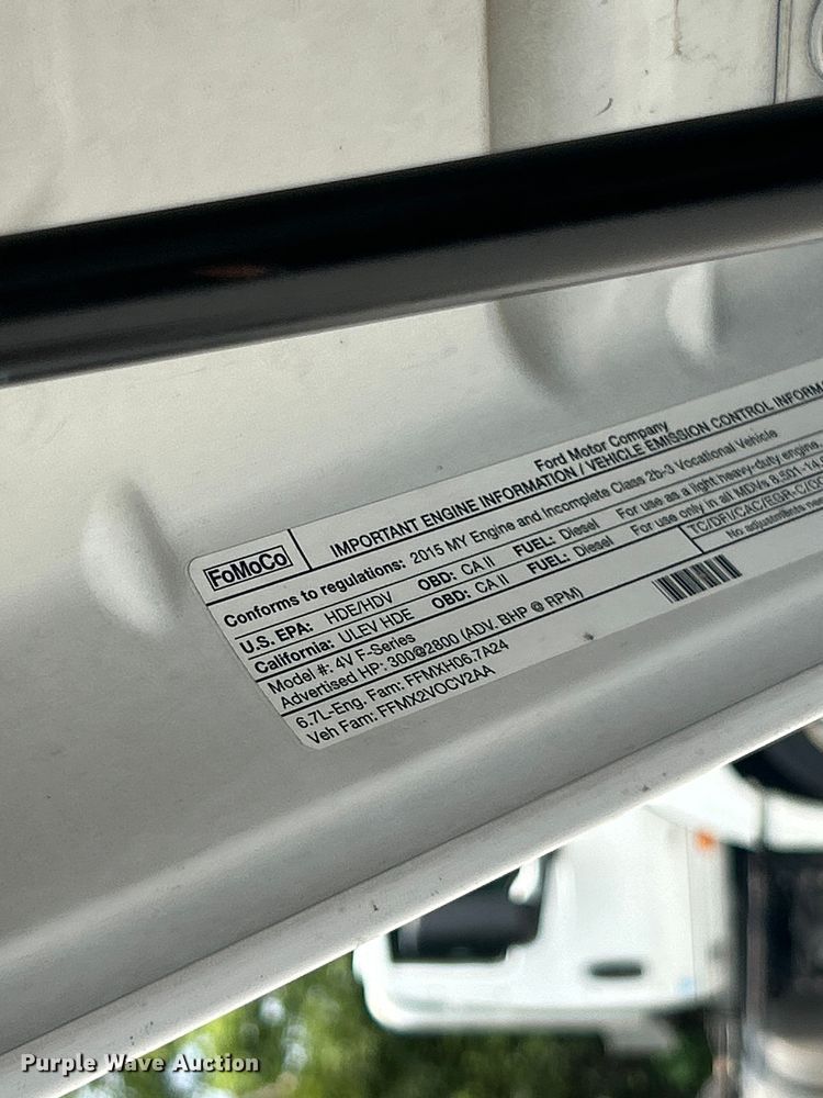 image for item FT6015 2015 Ford F350 Super Duty Ext. Cab utility bed pickup truck
