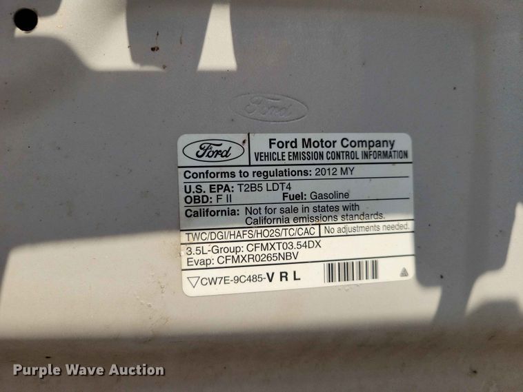 image for item FU0011 2012 Ford F150 Ext. Cab pickup truck