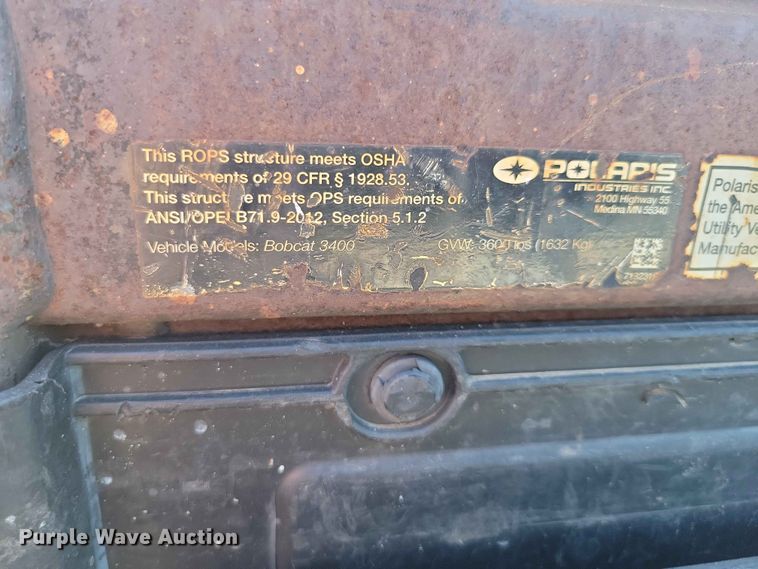 image for item FU0015 Bobcat 3400 utility vehicle