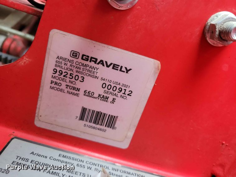 image for item FU0020 Gravely Pro Turn 660 ZTR lawn mower