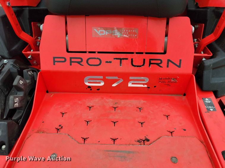 image for item FU0023 Gravely Pro Turn 672 ZTR lawn mower