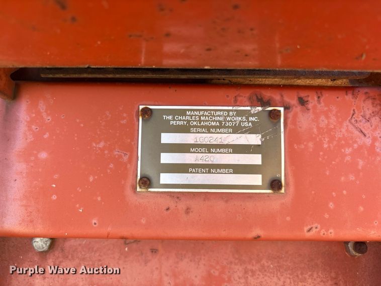 image for item JM9492 Charles machine works A420 backhoe attachment