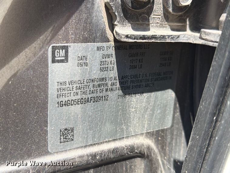 image for item MQ9043 2010 Buick Lacrosse 