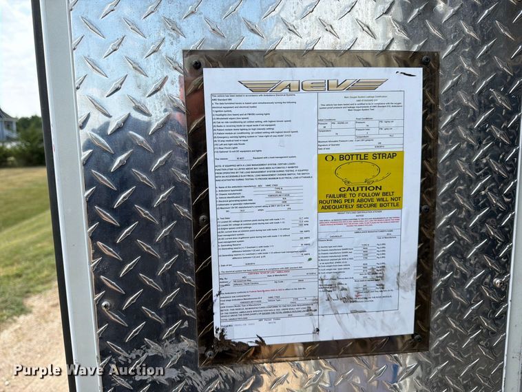 image for item MZ9748 2014 Chevrolet 3500 Express ambulance