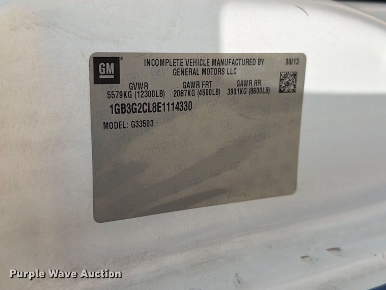 image for item MZ9748 2014 Chevrolet 3500 Express ambulance