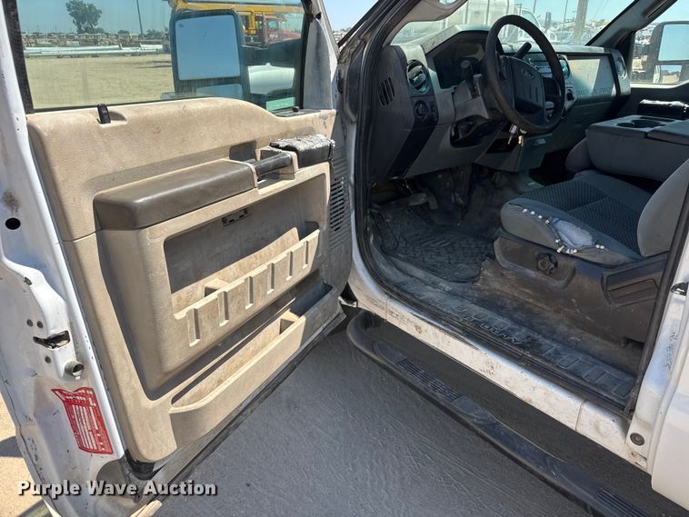 image for item NJ9248 2014 Ford F350  Super Duty XL Ext. Cab dump flatbed pickup truck