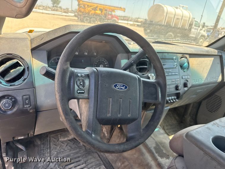 image for item NJ9248 2014 Ford F350  Super Duty XL Ext. Cab dump flatbed pickup truck
