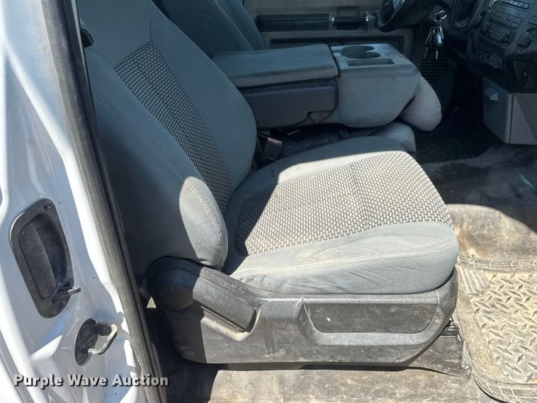 image for item NJ9248 2014 Ford F350  Super Duty XL Ext. Cab dump flatbed pickup truck