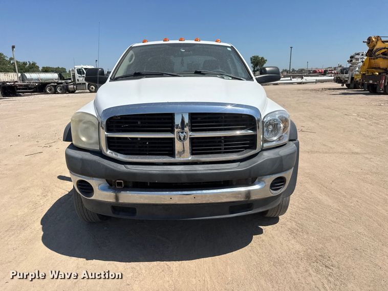image for item NJ9249 2008 Dodge Ram 5500 Ext. Cab flatbed truck