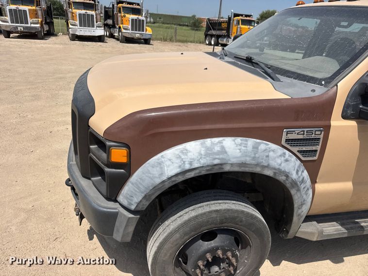 image for item NJ9252 2009 Ford F450 Super Duty XL dump flatbed truck