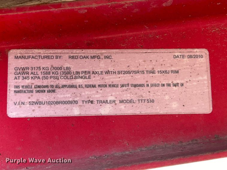image for item NM9800 2011 Finish Line TT7510 fuel trailer