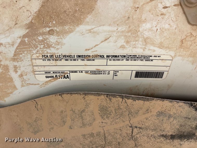 image for item YA3802 2022 RAM 1500 pickup truck