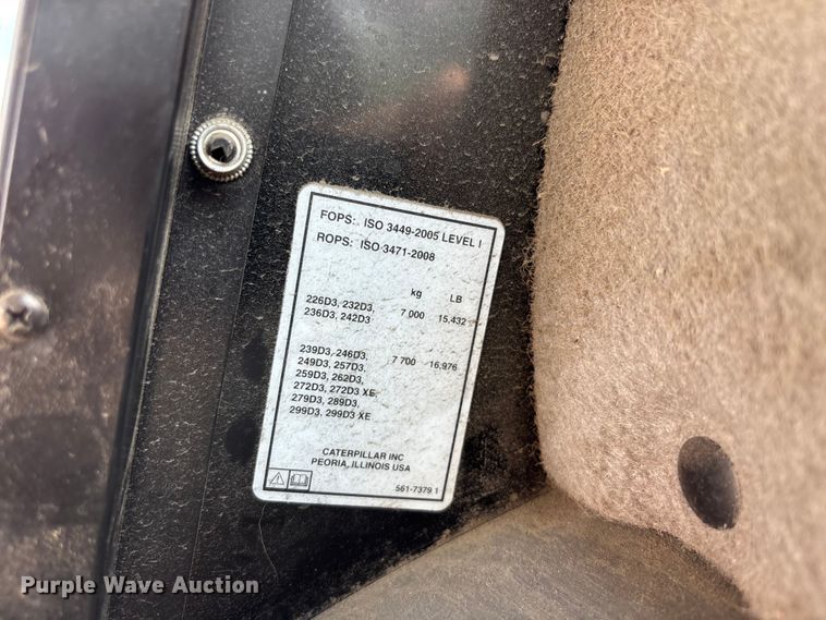 image for item DU6381 2023 Caterpillar 262D3 skid steer loader
