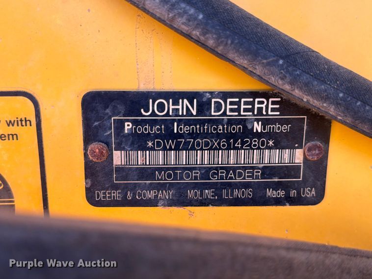 image for item ED5354 2007 John Deere 770D motor grader