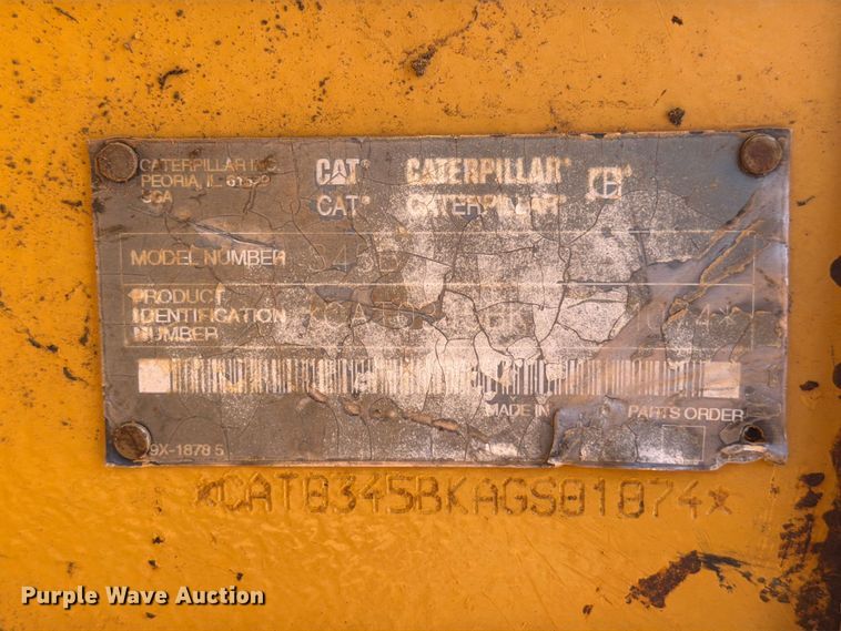 image for item ED5356 2002 Caterpillar 345B L Series II excavator