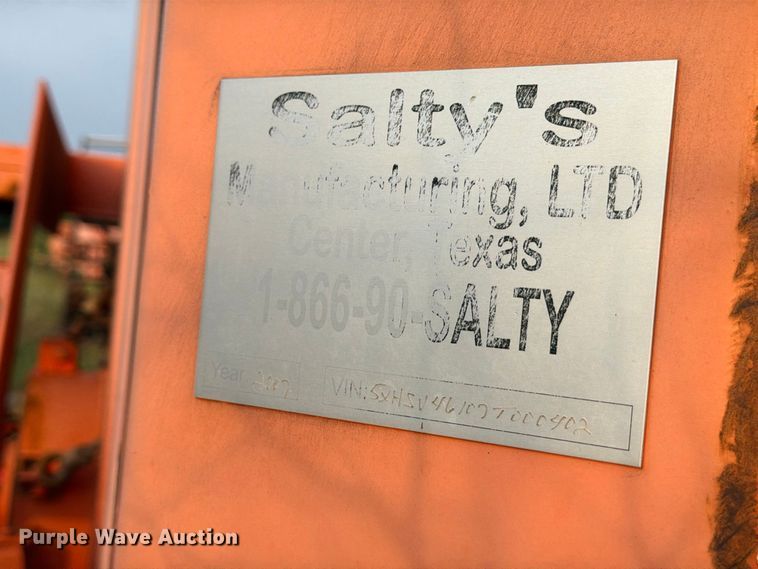 image for item ED5417 2007 Salty's Manufacturing frac tank trailer