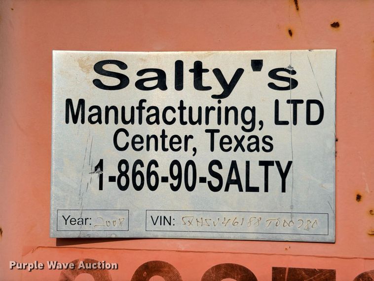 image for item ED5424 2008 Salty's Manufacturing frac tank trailer