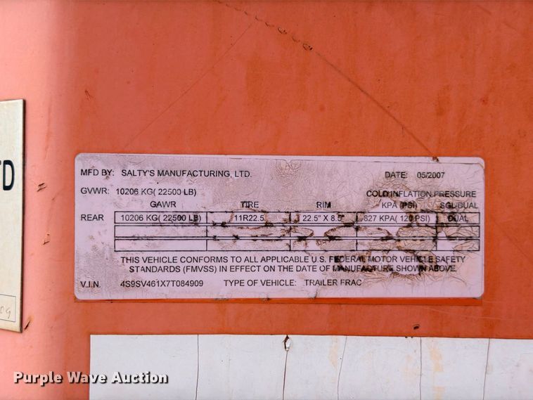 image for item ED5428 Salty's Tank Manufacturing frac tank trailer