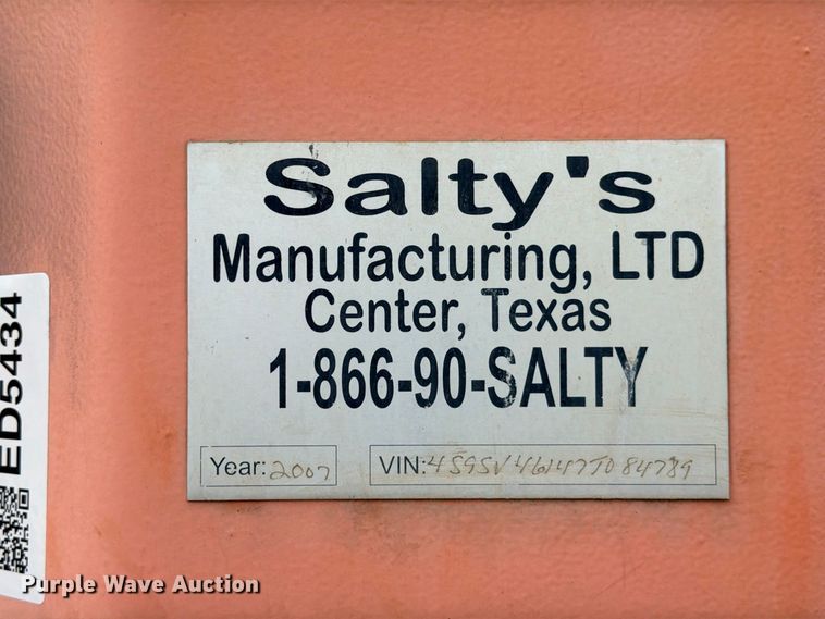 image for item ED5434 Salty's Manufacturing frac tank trailer
