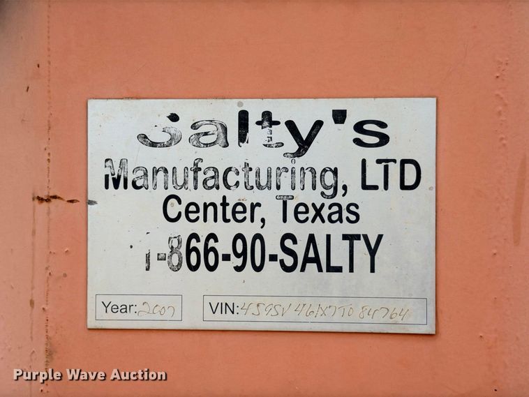 image for item ED5437 Salty's Manufacturing frac tank trailer