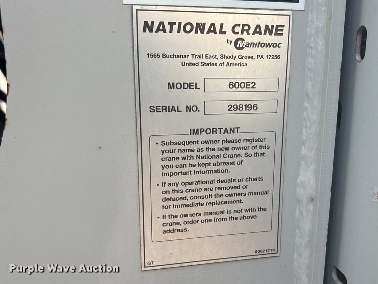 image for item EG8873 2013 Freightliner 114SD crane truck
