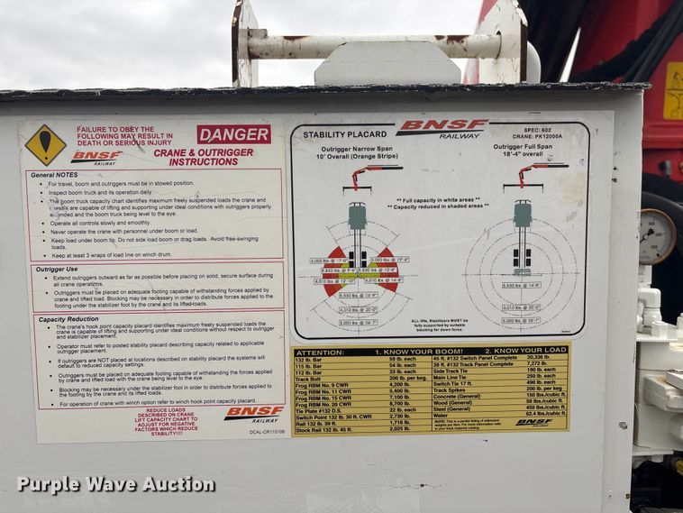 image for item EG8929 2012 Freightliner Business Class M2 Ext. Cab crane truck