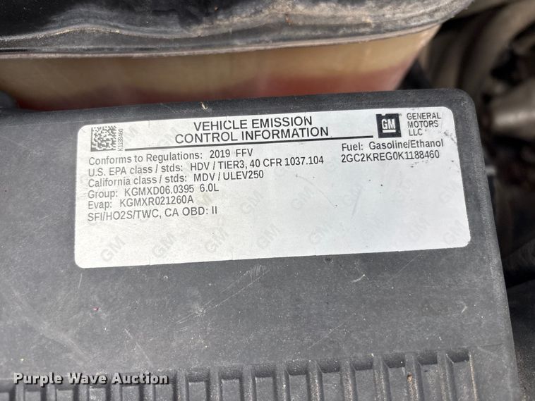 image for item EG9005 2019 Chevrolet 2500HD Ext. Cab utility bed pickup truck