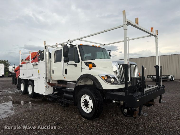 image for item EG9244 2011 International 7600 Crew Cab crane truck