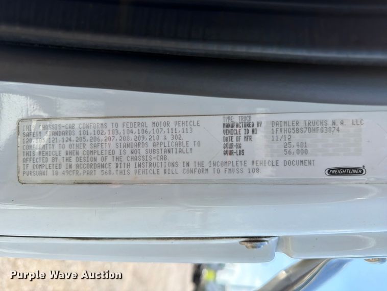 image for item EG9256 2013 Freightliner 108SD Crew Cab crane truck