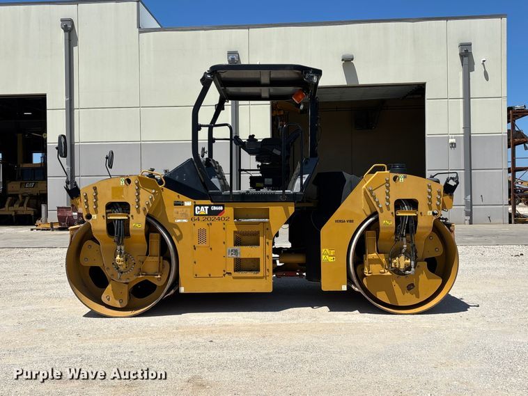image for item EO4381 2016 Caterpillar CB68B Versa-Vibe double drum vibratory roller